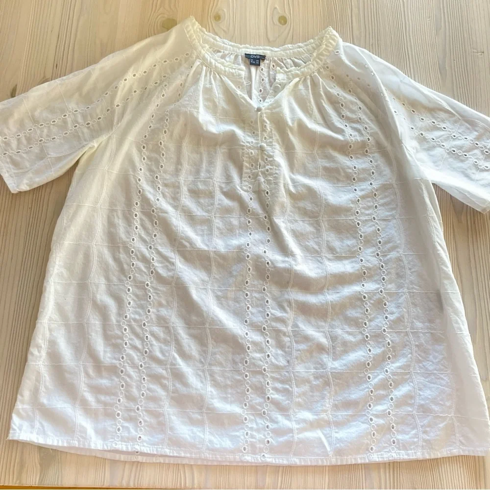 OVS Eyelet Cotton Blouse size 4 - Picture 1 of 6